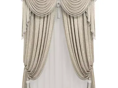 Curtains558 curtain Low-poly 3D model