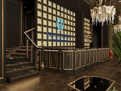 Classic Interior Luxury 3ds Max Corona Renderer Low-poly 3D model