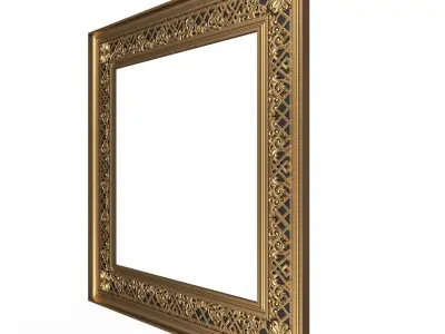 Classic Frame and Mirror 071 Low-poly 3D model