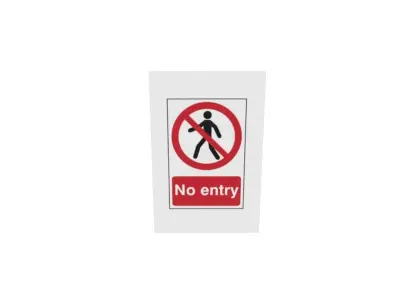No entry sign Low-poly 3D model