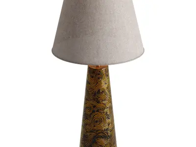 Table lamp Wave Low-poly 3D model