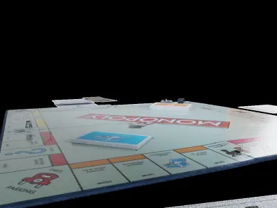 Monopoly Board Game Low-poly 3D model