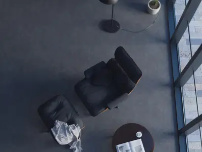 Eames Chair Library Scene 3D model