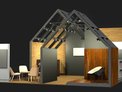 Exhibition booth 24ZZ23 3D model