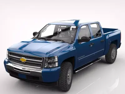 CHEVROLET SILVERADO 4PUERTAS 2010  Low-poly 3D model