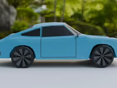 Porshe 911 1967 year Low-poly 3D model