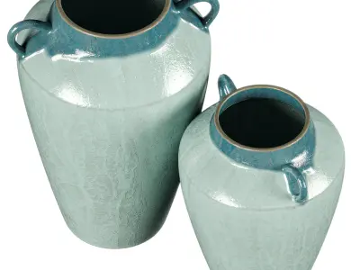 Zara Home Blue Clay Jugs  3D model