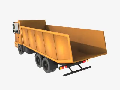 Dump Truck Low-poly 3D model from CGTrader