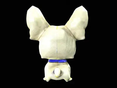Cartoon bulldog dog 3D model