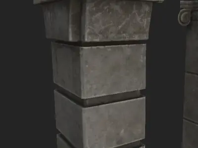 rome column Low-poly 3D model