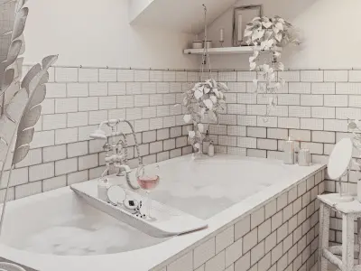 Bohemian Bathroom 3D model