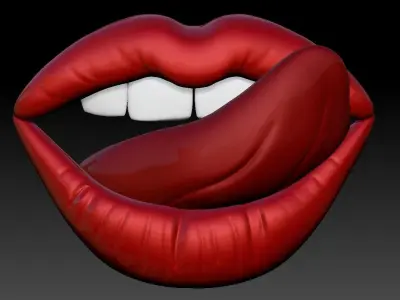 Lips Lick 3D print model