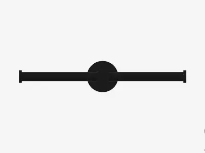 Toilet Roll Holder - Double - Luxury - Round - Round Plate Low-poly 3D model