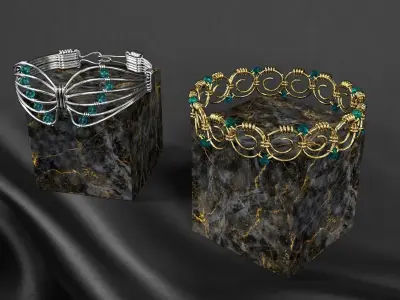 Bracelet made of wire 3D model