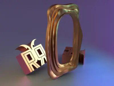 Modern Flow Mirror Frame 3D print model