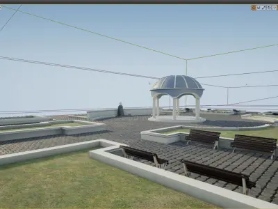 park low poly ready to unreal enginer Low-poly 3D model