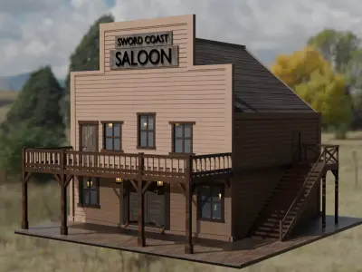 Wild West Saloon  3D model