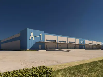 Industrial Building Factory 017 Low-poly 3D model