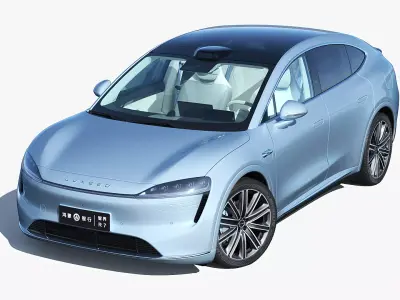 2025 Huawei HIMA Seres Luxeed R7 Ultra with interior 3D model