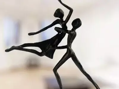 Bull Mocha Dancing Couple in Lift Candra Figurine 3D model