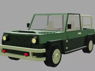 Car low poly military vehicle 3D print model