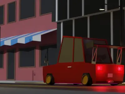 Low Poly JDM Car Low-poly 3D model