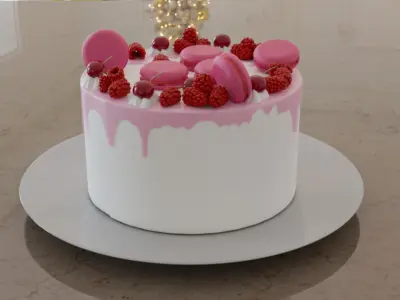 Gorgeous cake Free 3D model