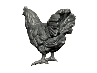 hen sculpture  3D print model