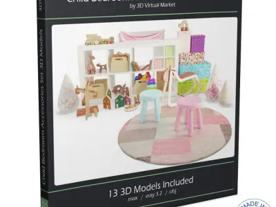 Children Bedroom Collection 3D model
