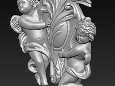 Angels Relief 3D Model 3D model