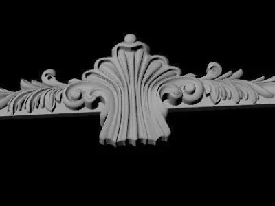Central decor ornament for furniture 3D model 318