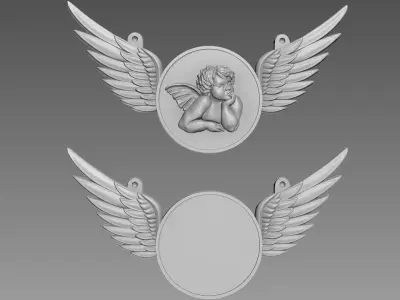 Medallion Angel 3D model