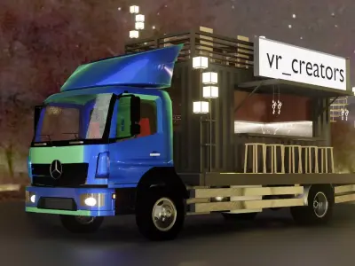 truck cafe  Free 3D model