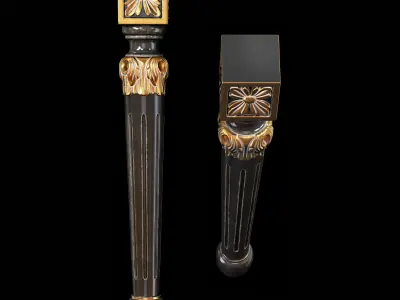 Classic leg 008 3D model