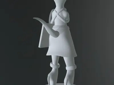 Lizard punk rock  3D model