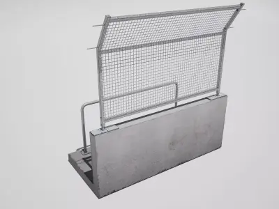 Modular Pitstop Fence  3D model