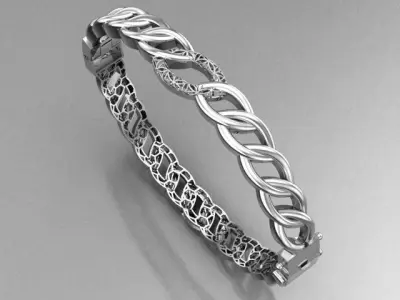 Cuban chain bangle  3D print model