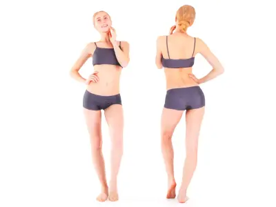 Scan sexy female 13 Low-poly 3D model