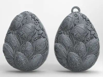 easter egg decor 4  3D print model