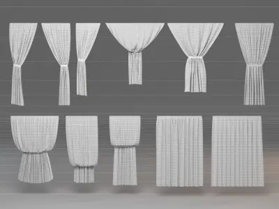 Curtain Collection set of curtains 3D model