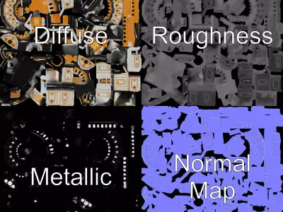 Golden Orthodox Church model pack Low-poly 3D model