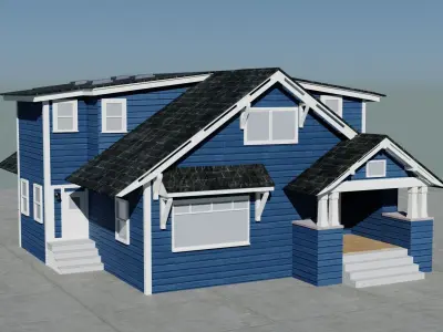 Small Town America Buildings Collection Low-poly 3D model