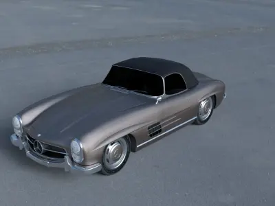 Mercedes 300SL Roadster Top Up HDRI 3D model