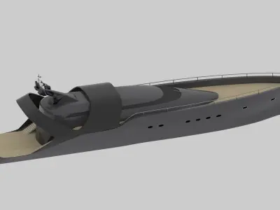 superyacht 60m 3D model