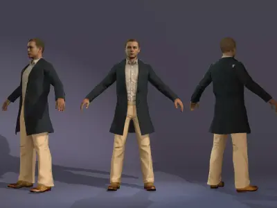 Realistic Male Leonardo DiCaprio Jack in Titanic meta human 3D model