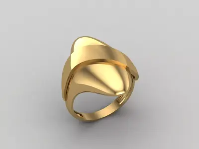 Women Ring Plain Ring Ready STL 3DM Models Womens Rings 3D print model 55