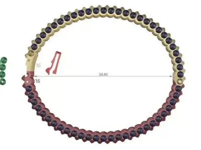 CLASH BRACELET SMALL MODEL 3D print model