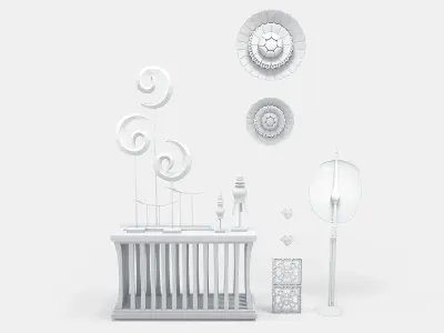 Thai decorate 3D model