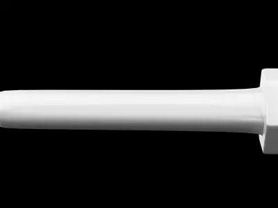 Hardware Lag Screw Low-poly 3D model