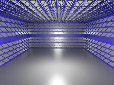   Hangar Interior Low-poly 3D model